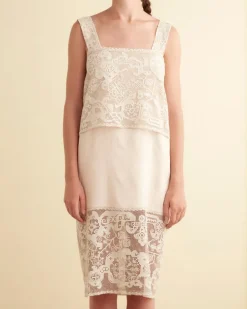 Women BODE Daylily Lace Dress - S