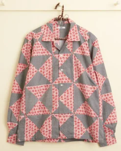 Men BODE Deco Puzzle Patchwork Long Sleeve Shirt