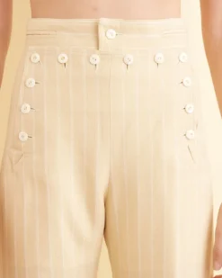 Women BODE Dennis Stripe Sailor Trousers