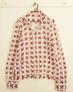 Men BODE Diamond Lace Long Sleeve Shirt