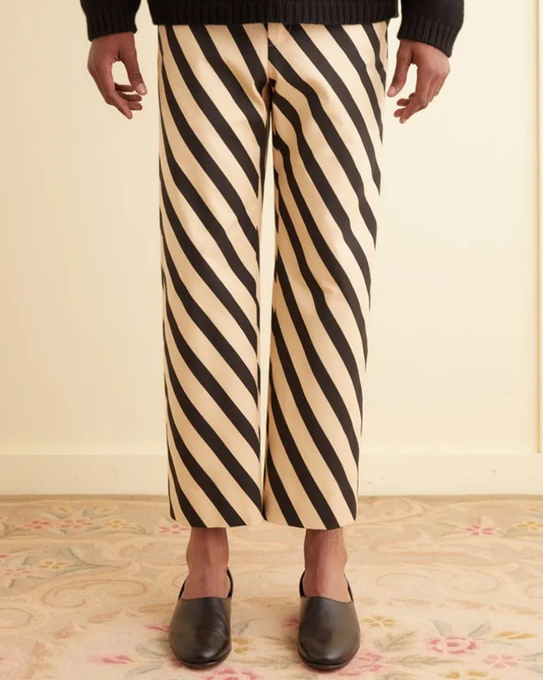 Men BODE Domino Stripe Trousers