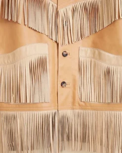 Men BODE Duo Leather Fringe Jacket