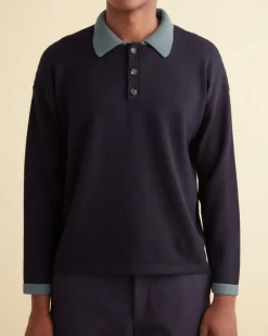 Men BODE Duotone Crepe Polo