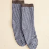 Men BODE Duotone Jacquard Socks - Blue Grey