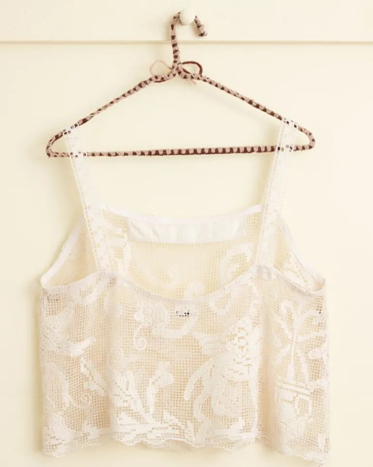 Women BODE Ecru Filigree Top