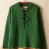 Men BODE Edge Trim Pullover - Green