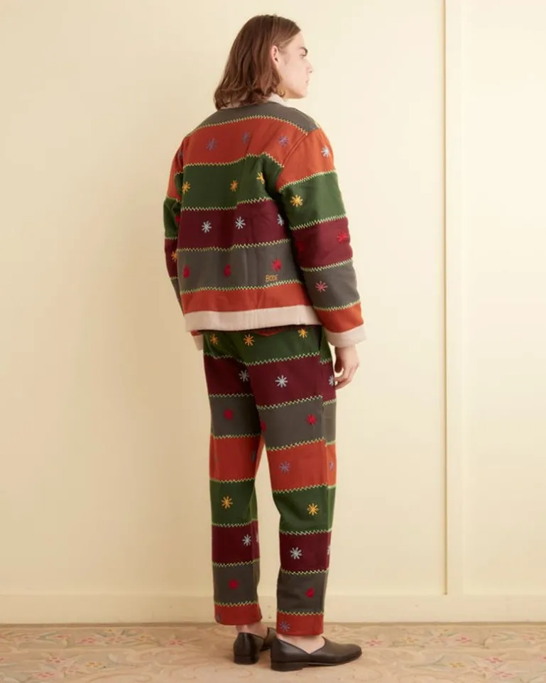 Men BODE Embroidered Autumn Quilt Trousers