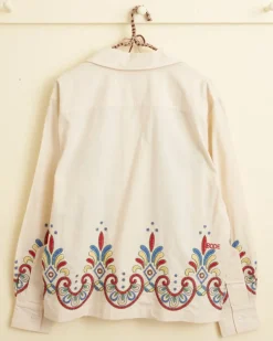 Men BODE Embroidered Carnival Long Sleeve Shirt