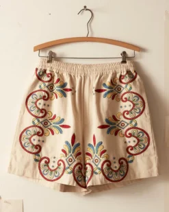 Men BODE Embroidered Carnival Shorts
