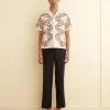 Men BODE Embroidered Carnival Short Sleeve Shirt