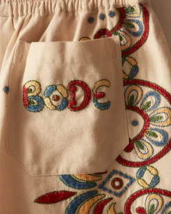 Men BODE Embroidered Carnival Shorts