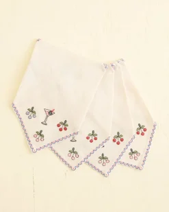 Men BODE Embroidered Cocktail Napkins