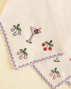 Men BODE Embroidered Cocktail Napkins