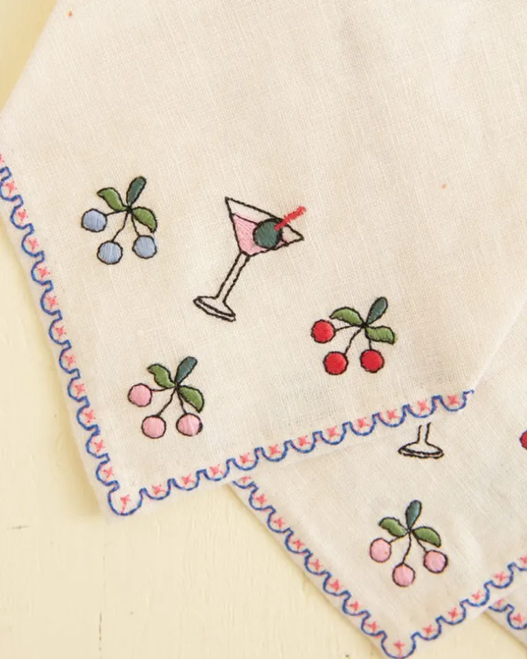 Men BODE Embroidered Cocktail Napkins