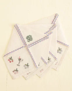 Men BODE Embroidered Cocktail Napkins