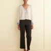 Women BODE Embroidered Cornflower Top