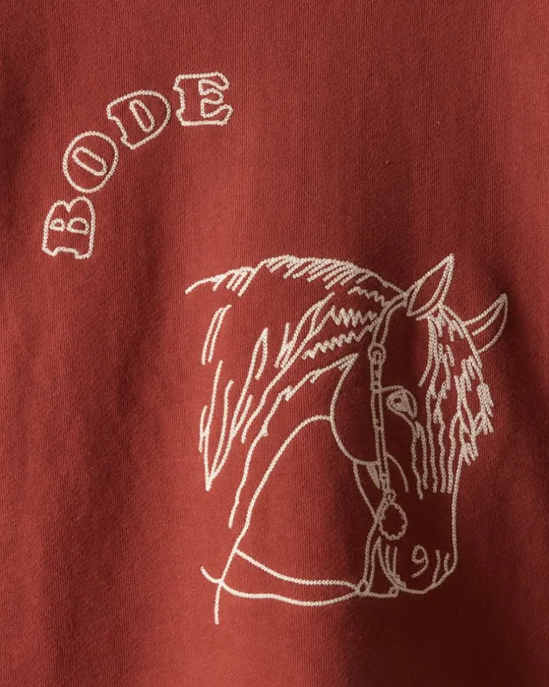 Men BODE Embroidered Pony Crewneck