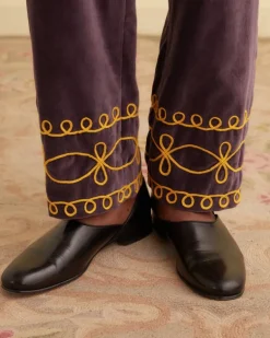 Men BODE Embroidered Scrollwork Trousers