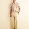 Men BODE Embroidered Suncherry Short Sleeve Shirt