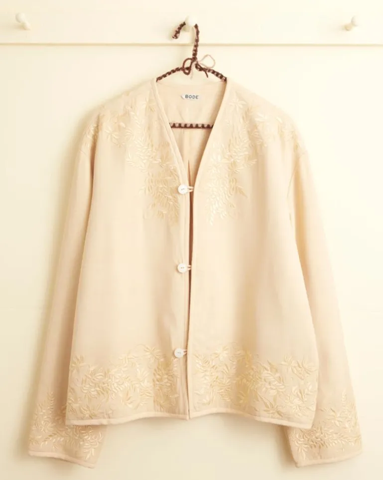 Men BODE Embroidered Wisteria Liner Jacket