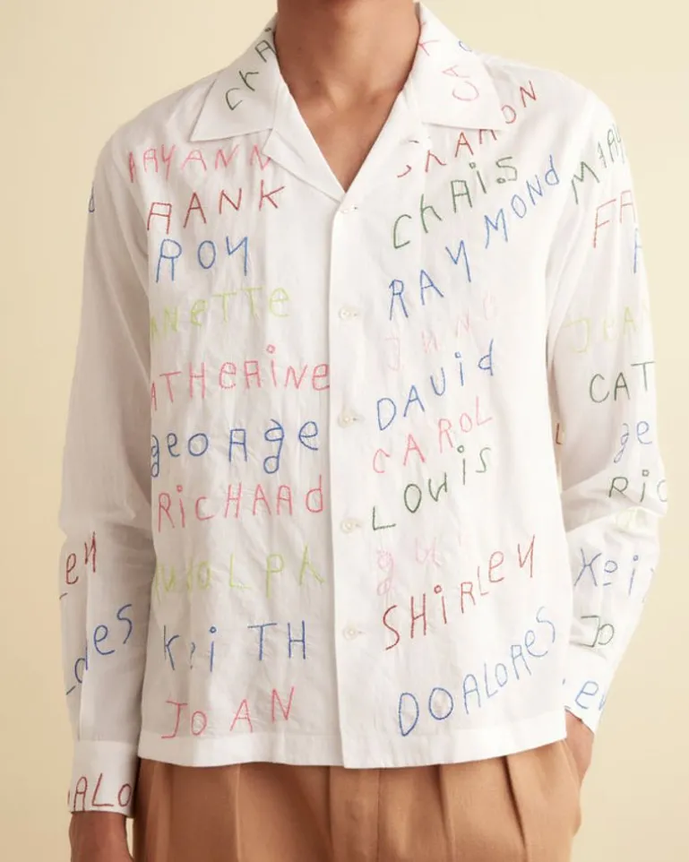 Men BODE Familial Hall Long Sleeve Shirt