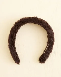 Women BODE Faux Fur Headband - Black