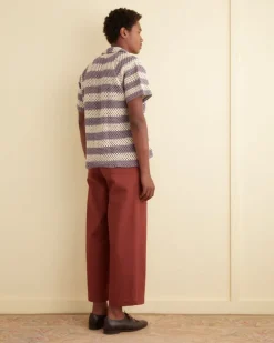 Men BODE Flagship Crochet Shirt - Lavender