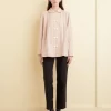 Women BODE Flannel Ticking Jonas Shirt