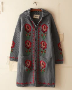 Men BODE Fleur Cross Stitch Cardigan
