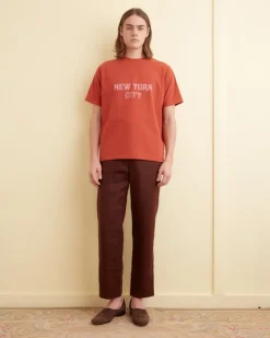 Men BODE Flocked Nouveau Tee - Red