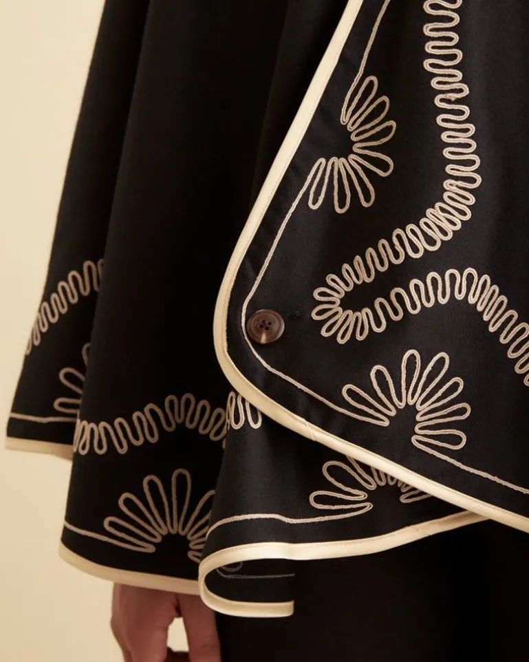 Women BODE Floral Cording Cape