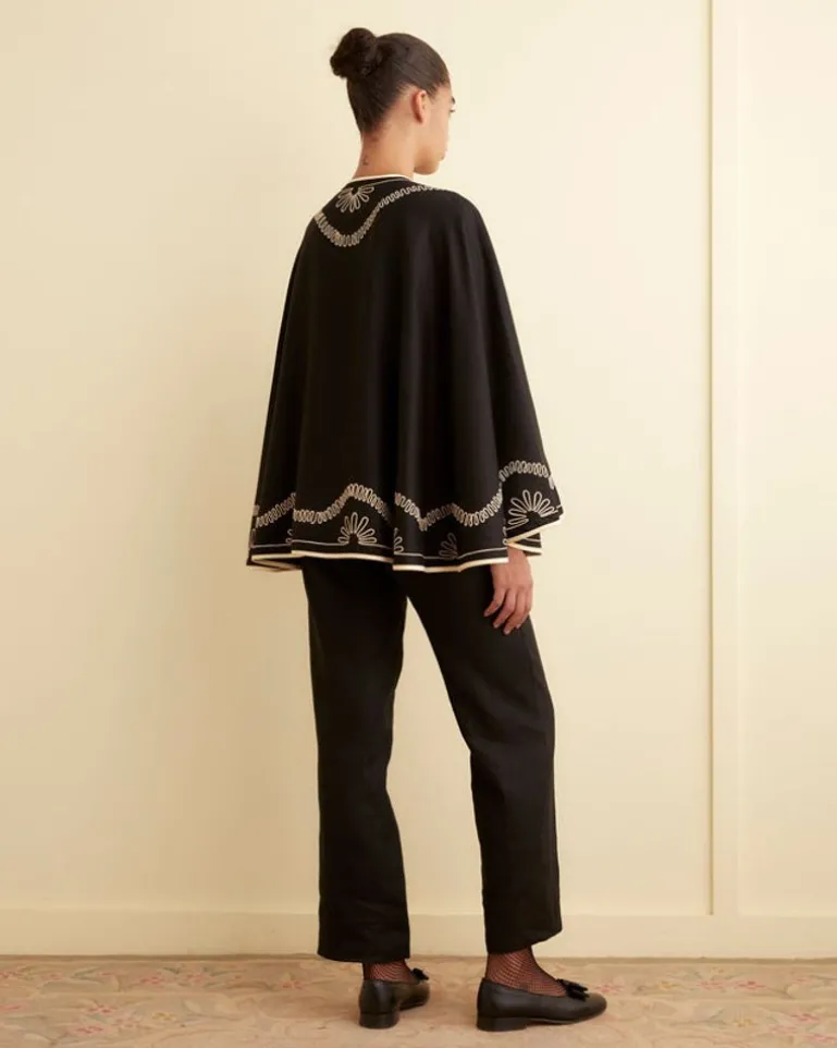 Women BODE Floral Cording Cape