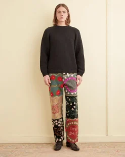 Men BODE Floral Genus Trousers