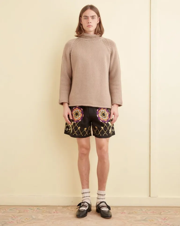 Men BODE Floral Pinwheel Shorts