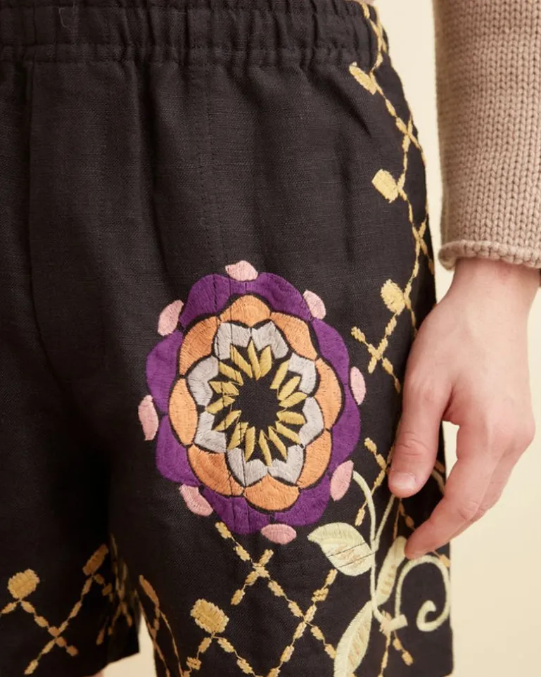 Men BODE Floral Pinwheel Shorts