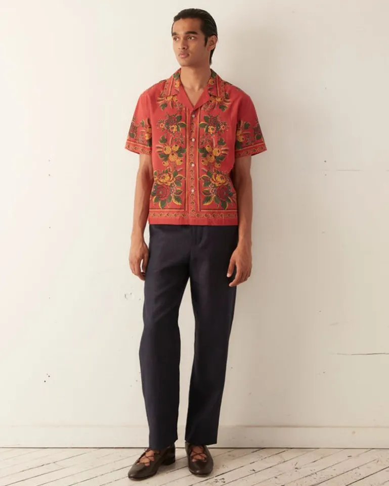 Men BODE Floribunda Short Sleeve Shirt