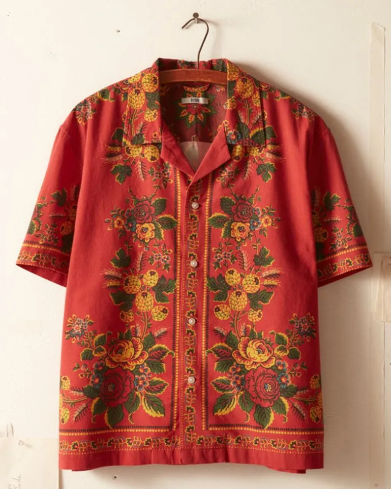 Men BODE Floribunda Short Sleeve Shirt