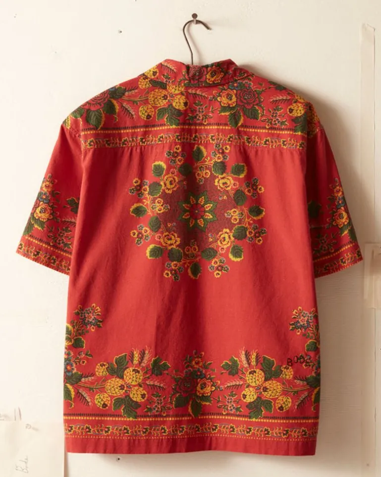 Men BODE Floribunda Short Sleeve Shirt