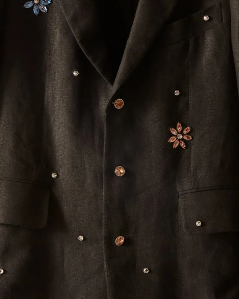 Men BODE Flower Gem Suit Jacket