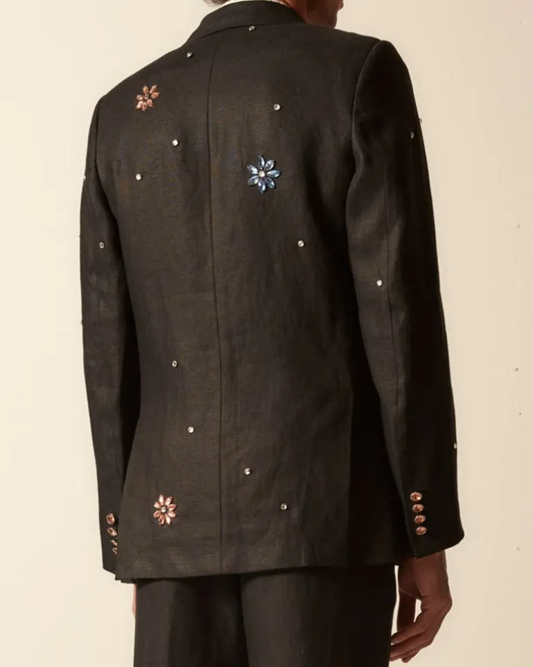 Men BODE Flower Gem Suit Jacket