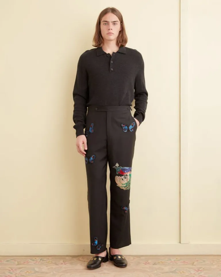 Men BODE Flying Fauna Tuxedo Trousers