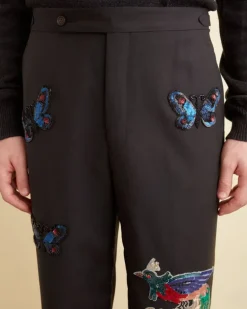 Men BODE Flying Fauna Tuxedo Trousers