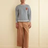 Men BODE Fringe Check Pullover - Blue