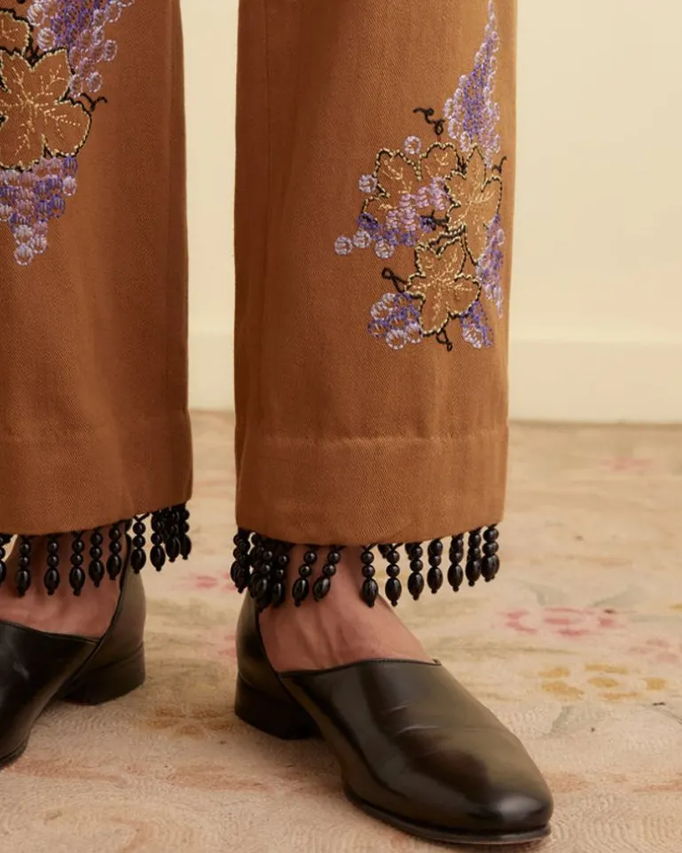 Men BODE Fringed Autumn Royal Trousers