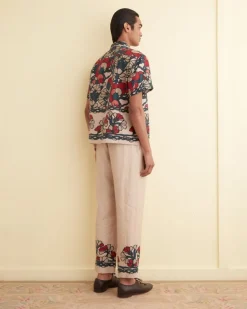 Men BODE Garden Lattice Short Sleeve Shirt
