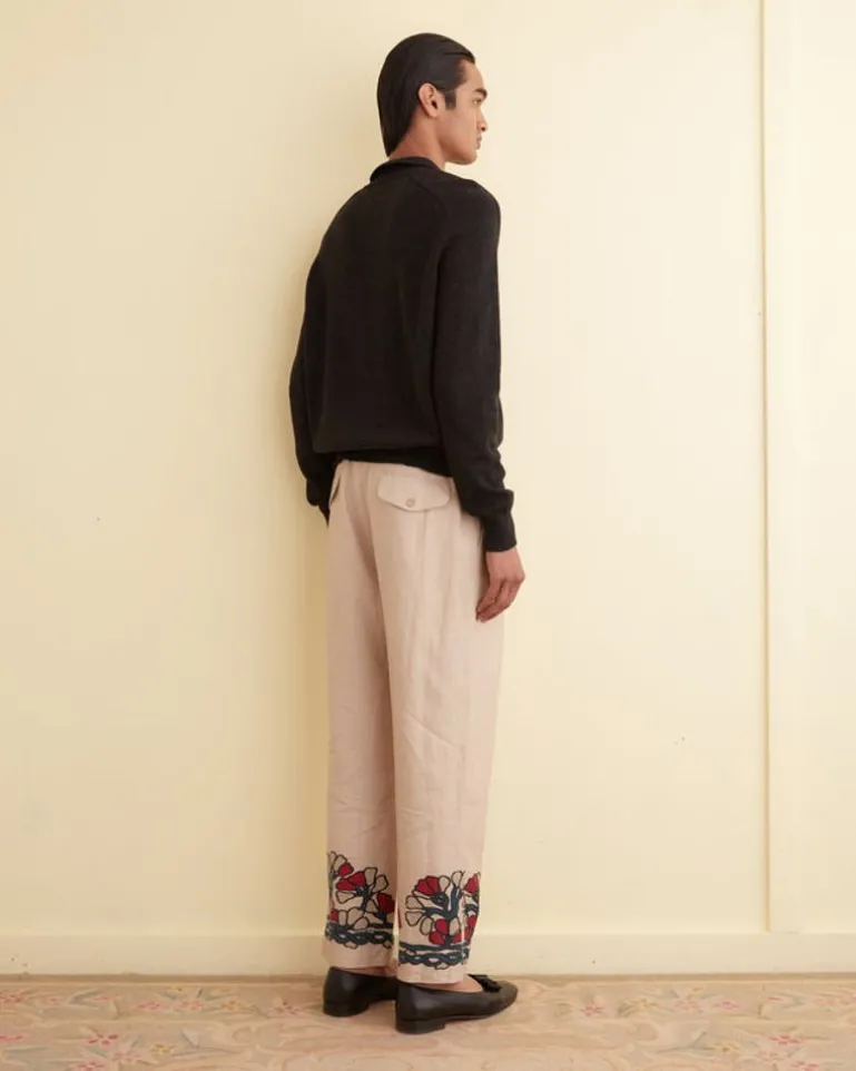 Men BODE Garden Lattice Trousers