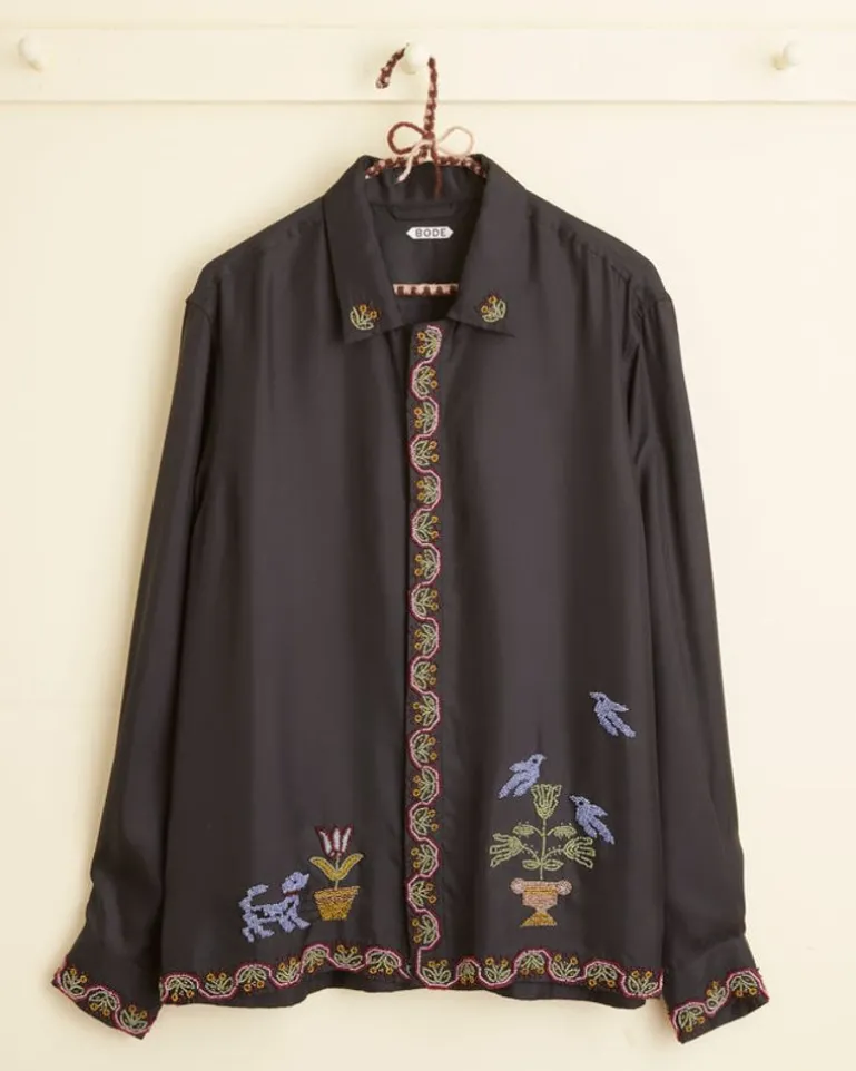 Men BODE Garden Sampler Long Sleeve Shirt
