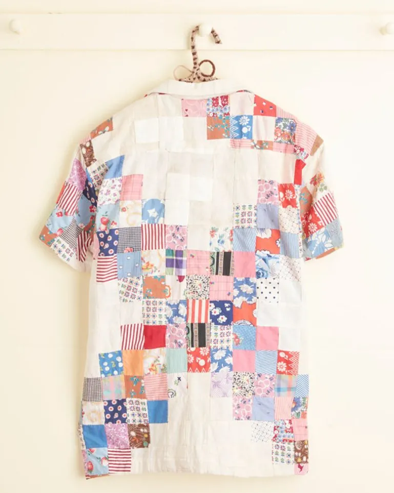 Men BODE Garden Square Short Sleeve Shirt - S