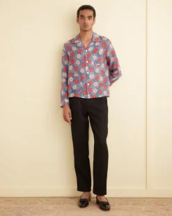 Men BODE Geo Poppy Long Sleeve Shirt