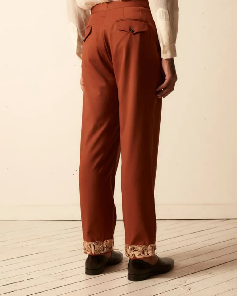 Men BODE Gilded Floral Suiting Trouser
